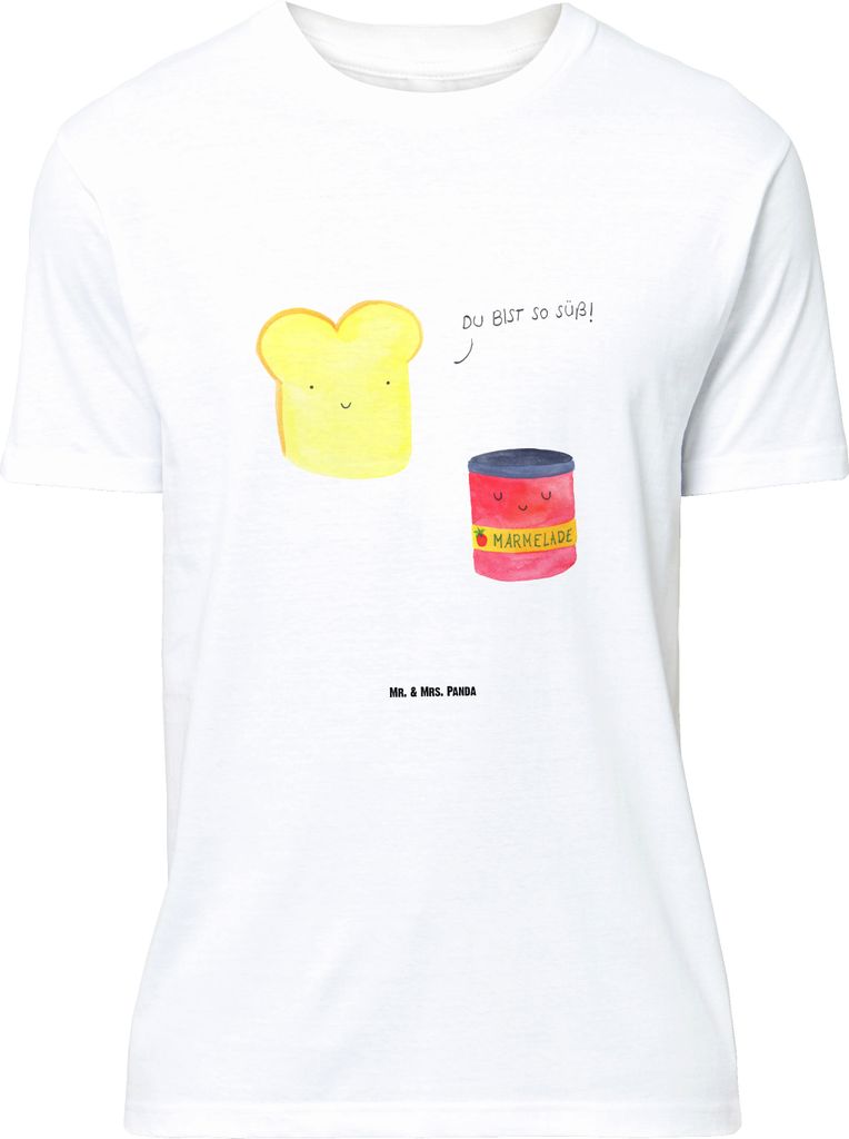 Mr. & Mrs. Panda Größe XL T-Shirt Toast Marmelade - Weiß - Geschenk, Toastbrot, Süß, Lustige Sprüche, Shirt, Tshirt, mit Spruch, Brot, Dreamteam