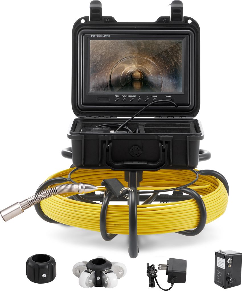 SucceBuy 9-Zoll-Kanalkamera, 720p-Rohrinspektionskamera, 230-Fuß-Kabel, hochauflösender Bildschirm