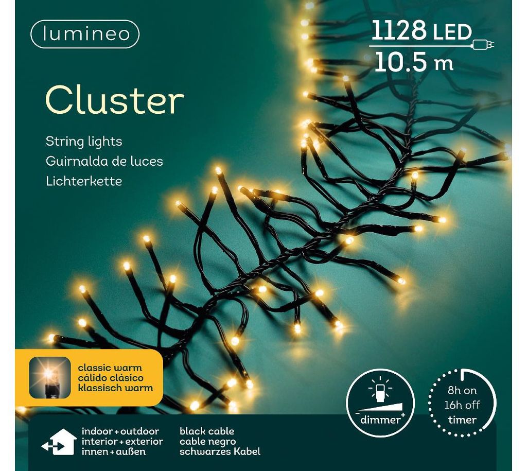 Kaemingk Lumineo Cluster Lichterkette 1128 LED klassisch Produktbild 