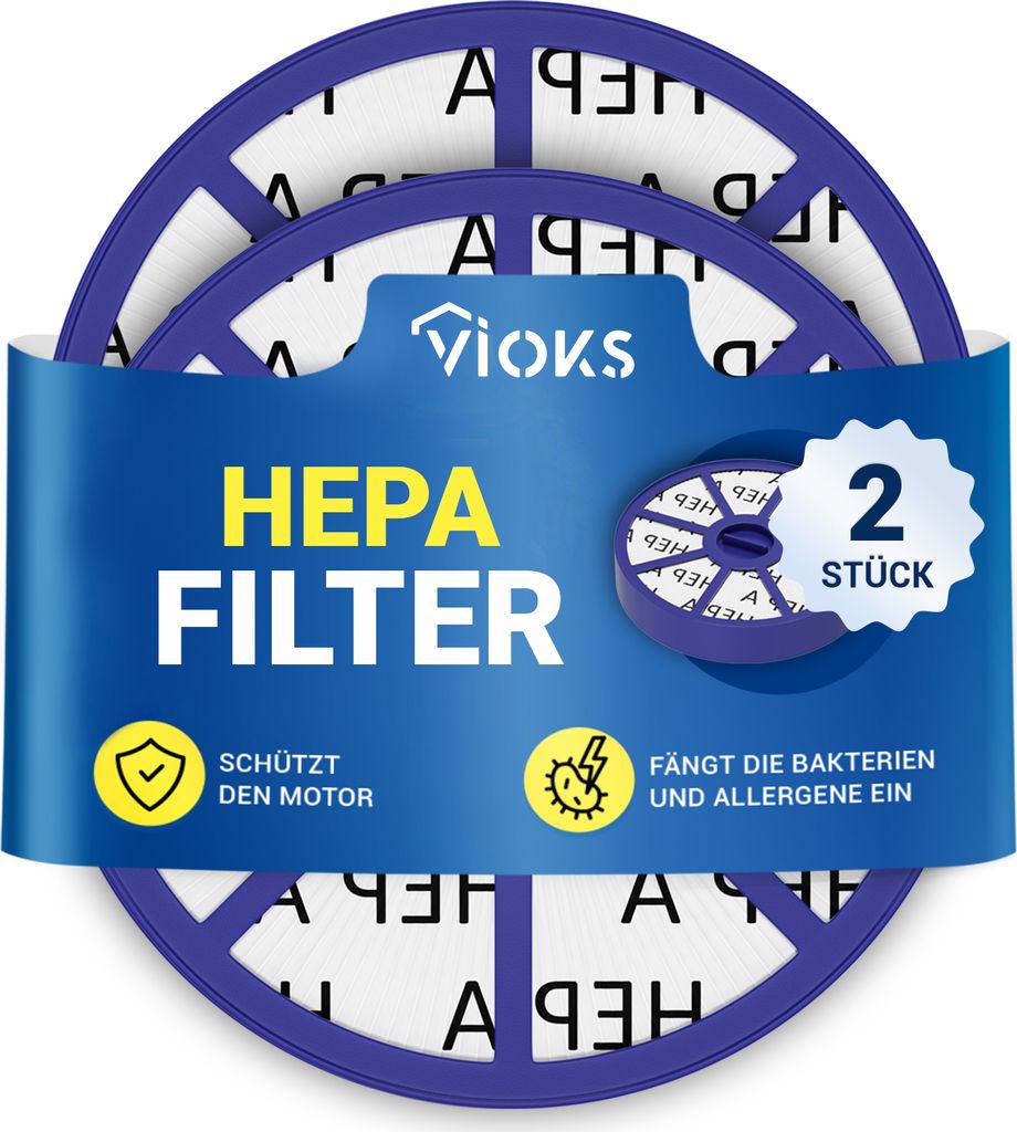 Abluftfilter 2x Ersatzfilter passend wie Dyson 900228-01 Hepa-Filter für Staubsauger