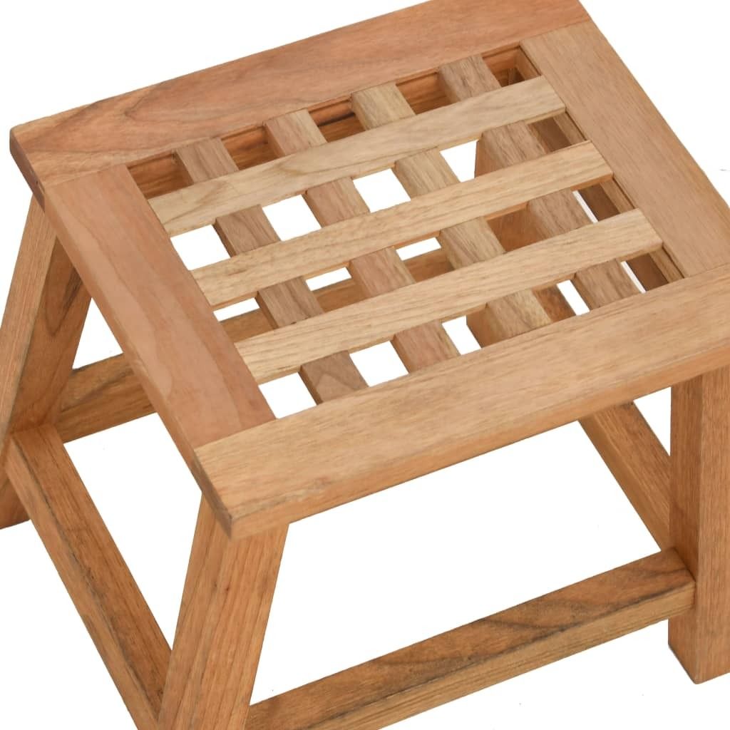 Tabouret Escabeau En Noyer Massif VidaXL - 29x22.5x25.5 Cm, Bords Arrondis, Multi-usage