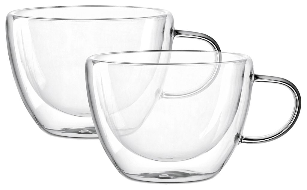 LEONARDO Teetassen DUO 2er-Set 360 ml, Set, 0,36 l, Transparent, Glas, Tasse, Tee