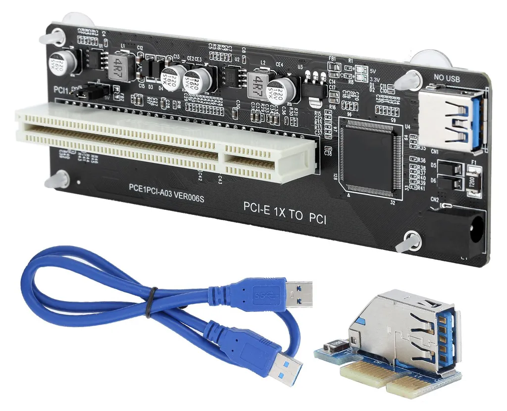 Adaptateur PCIE vers 2 Slots PCI Express avec câble de liaison 60cm