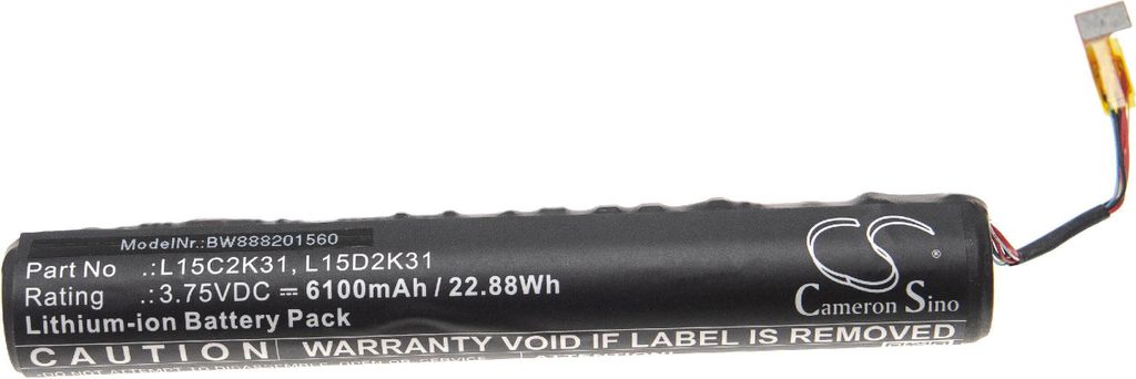 vhbw Akku kompatibel mit Lenovo Yoga Tablet YT3-850M, YT3-850F, 3 Tablet Pad (6100 mAh, 3,75 V, Li-Ion)