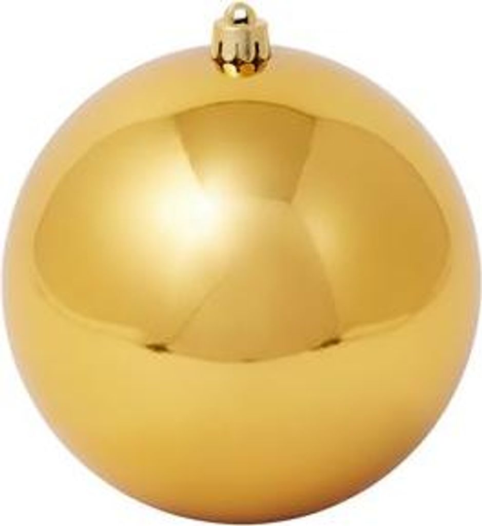 B&S Weihnachtskugel Bruchfest | gold | 14 cm | Kunststoff Produktbild 