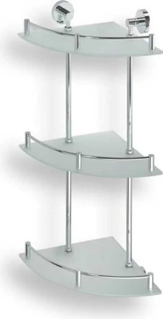 Rangement de douche 3 niveaux pour optimiser l'espace d'angle en verre - 2