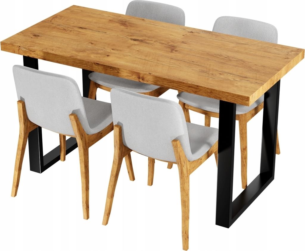 SKXMobel Esstisch Maßgefertigter 100x60x76, Mondern Küchentisch aus Holz in naturel colour, Esszimmertische, Küchentisch Lancelot
