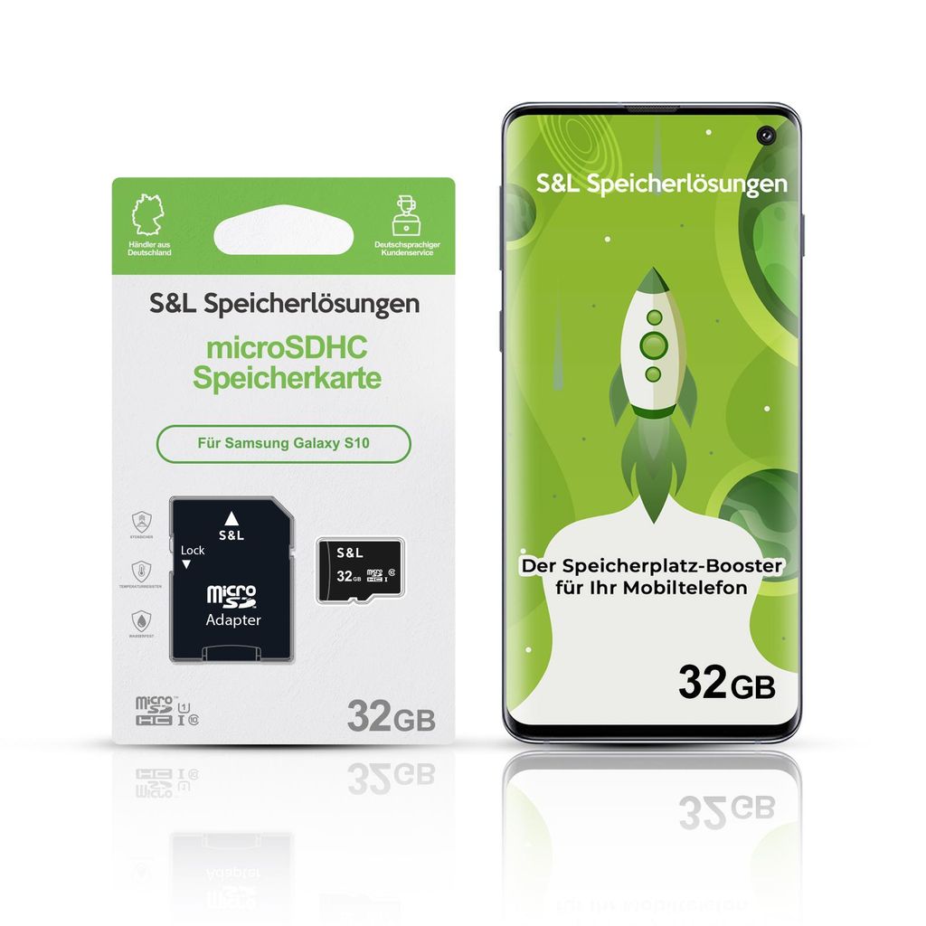 microSD Speicherkarte S&L für Samsung Galaxy S10 - Produktbild 