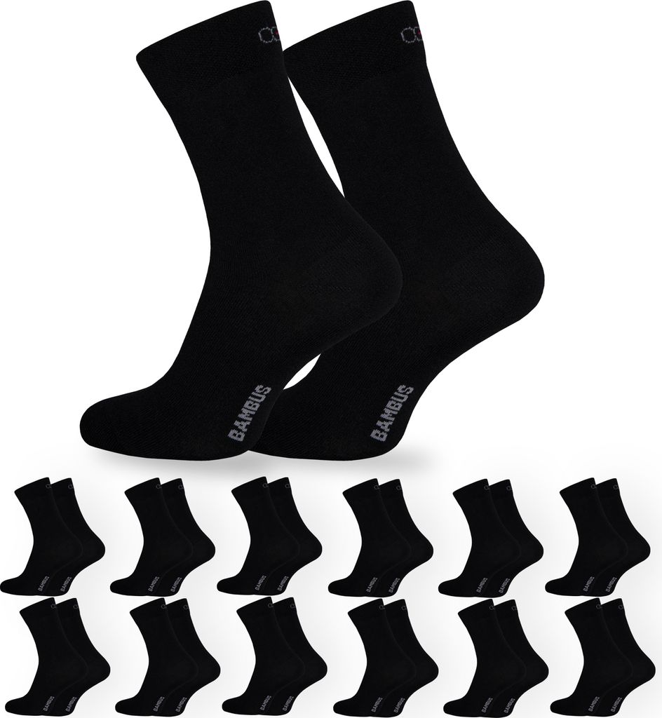 OCERA 12x Bambus Socken (Uni) für Damen und Herren in Produktbild 