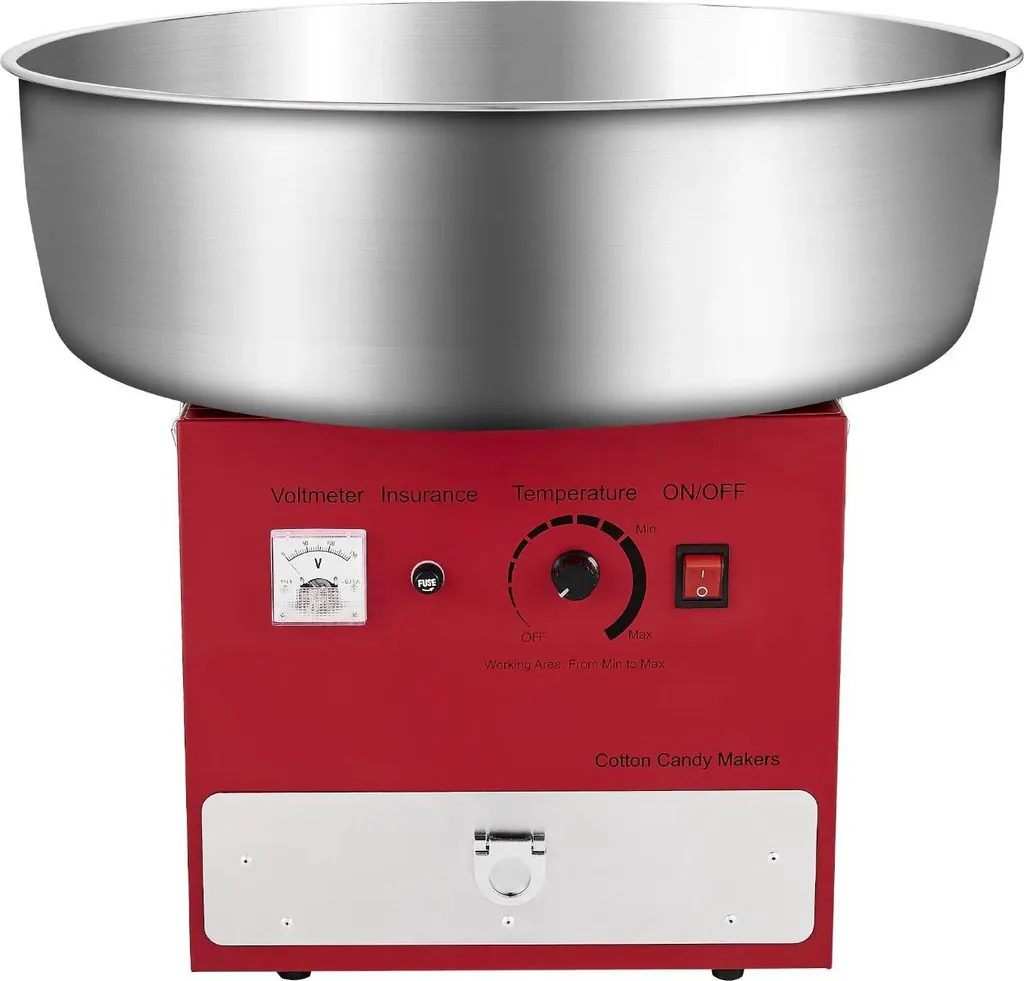 Machine à barbe à papa rouge 1000W à température variable haute précision