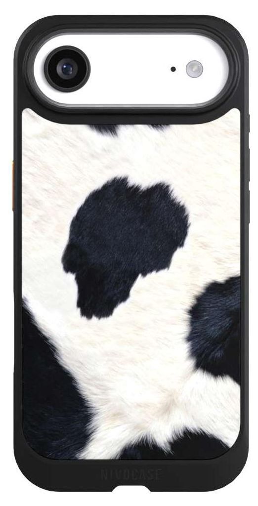 NIVOCASE Hülle für Apple iPhone Air Handyhülle NIVOcore Case Schwarz Animal-Look Animalprint Kuhfell
