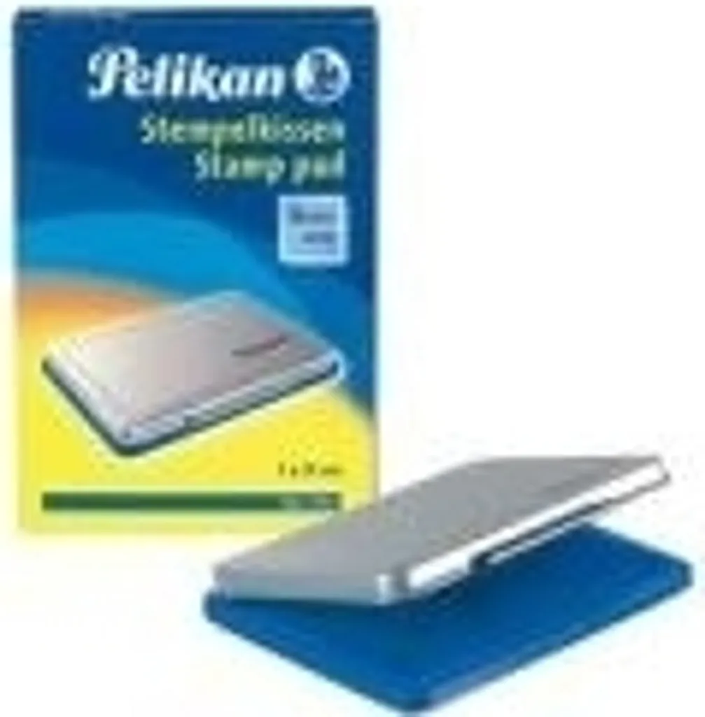 Encreur bleu 9x16cm Pelikan boîtier métal pour une empreinte nette