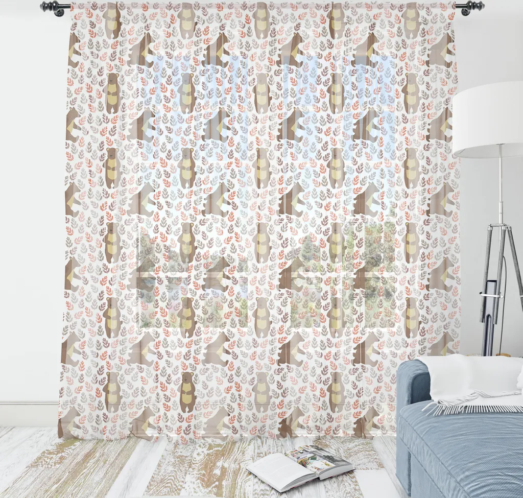 Tapisserie Ours en Satin Anti-Pli : Déco Murale Durable 135 x 274 cm