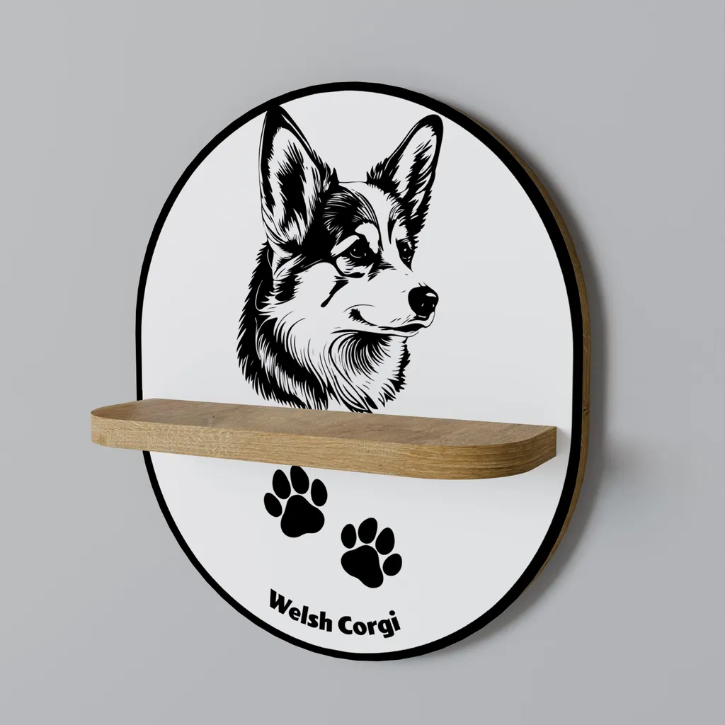 Étagère Ovale Welsh Corgi Pembroke : Gain de Place et Déco Canine