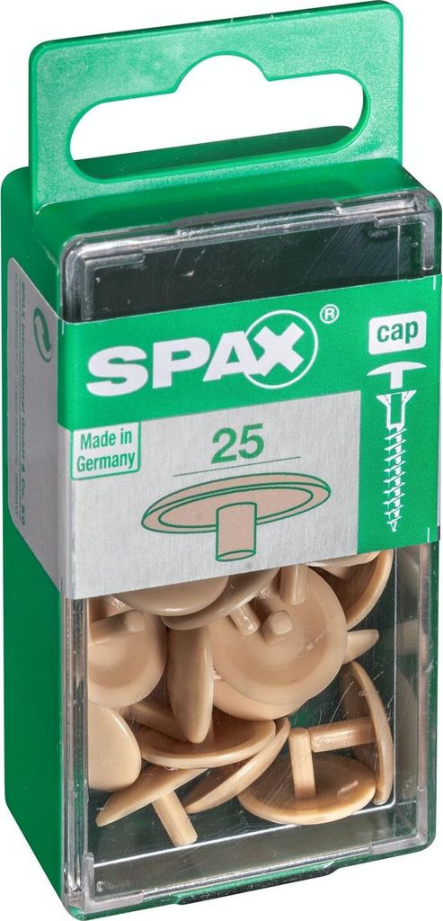 SPAX Zierkappen für Kopfloch beige Ø15 mm (25 St.)