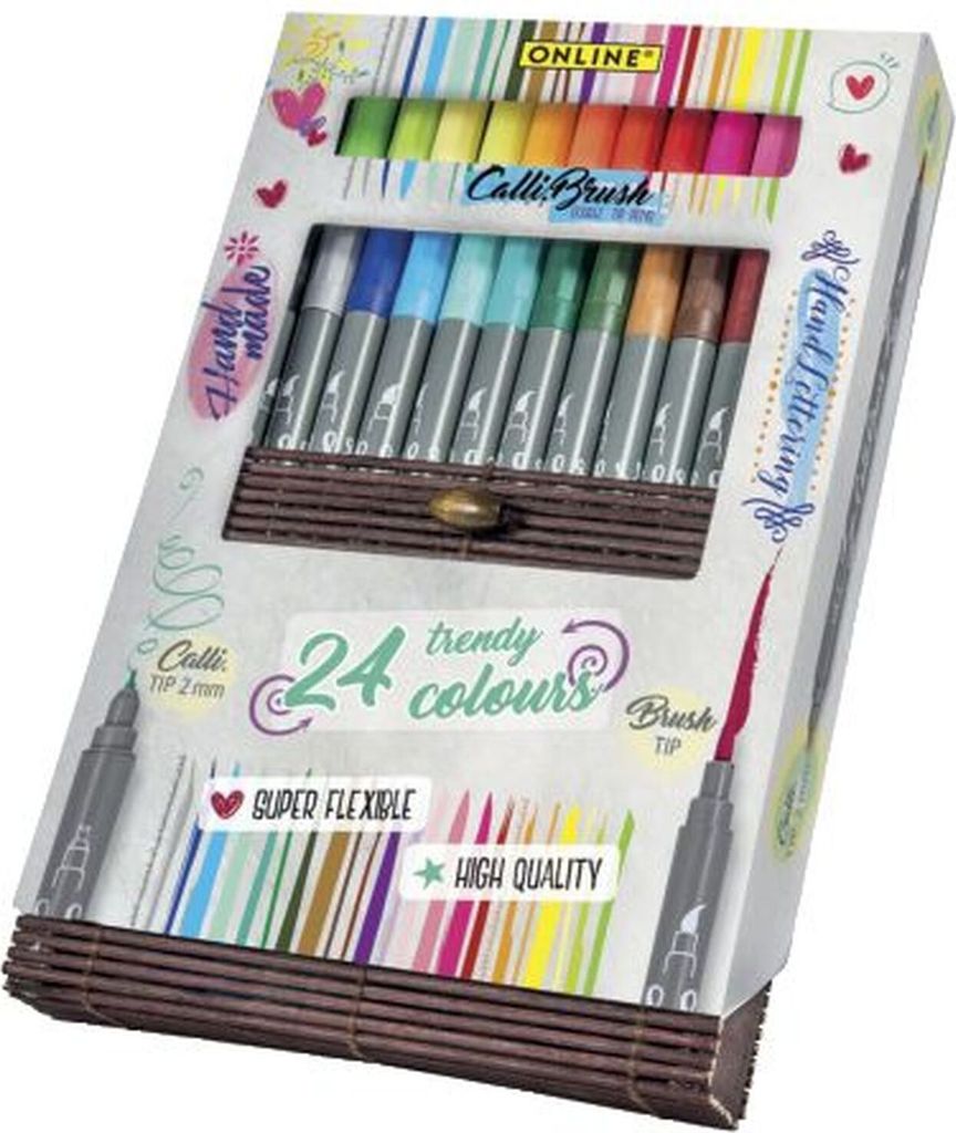 ONLINE Kalligraphie Stifte Calli Brush Double Tip 24 Stück Produktbild 