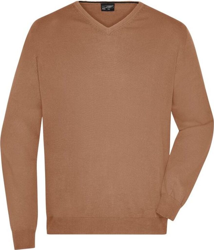Klassischer Baumwoll-Pullover camel, Gr. 3XL