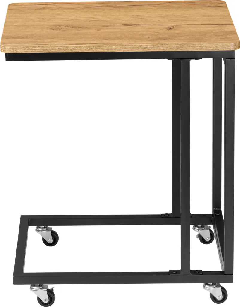 Table de lit sur roulettes pratique pour PC portable - Structure Noire - 2