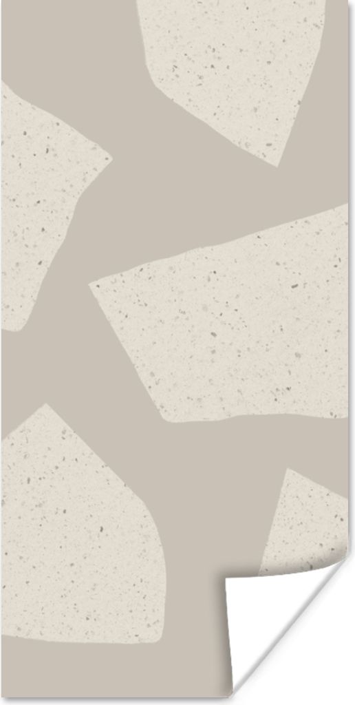 MuchoWow Poster Terrazzo - Abstrakt - Pastell - Muster 80x160 cm - Kinderzimmer