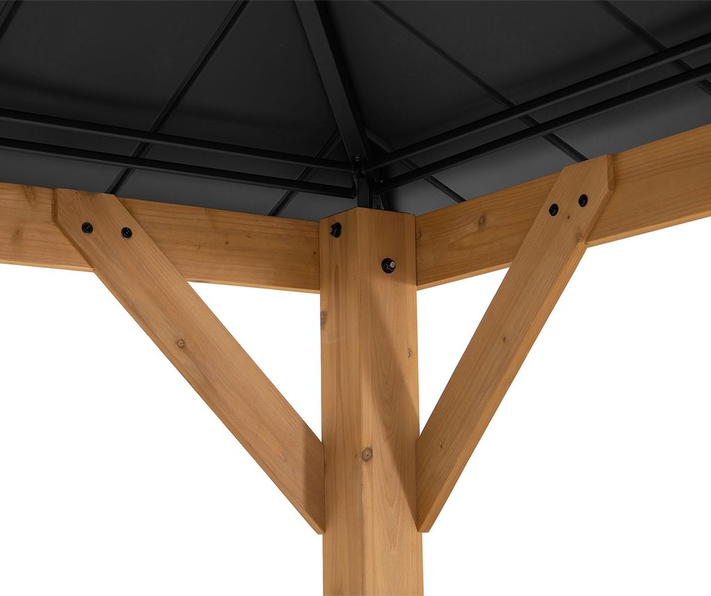 Sunjoy Zedernholz Gazebo / Pavillon 3x3 KAPS - 330cm x Produktbild 5