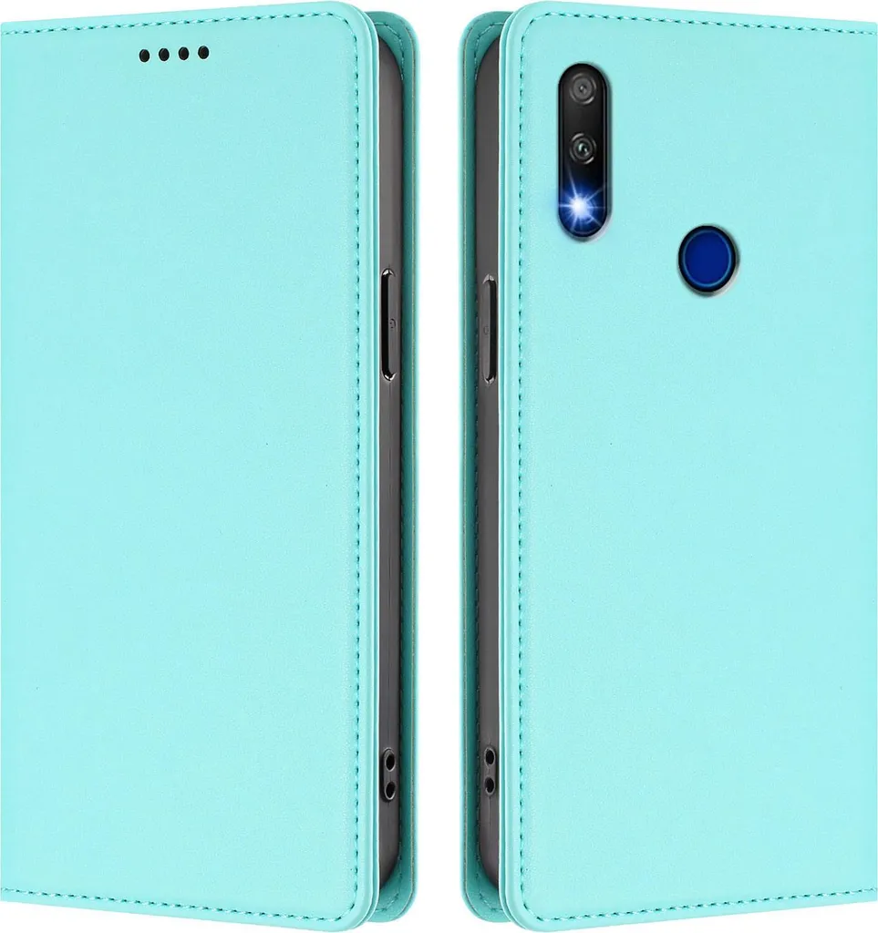 Custodia a Libro Huawei Y9 Prime 2019 Turchese con Stand