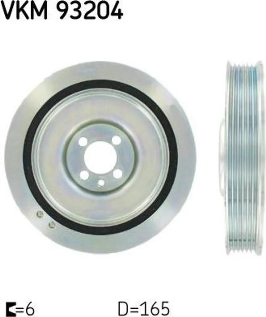 Supprimez les vibrations avec la poulie vilebrequin SKF VKM 93204 Fiat