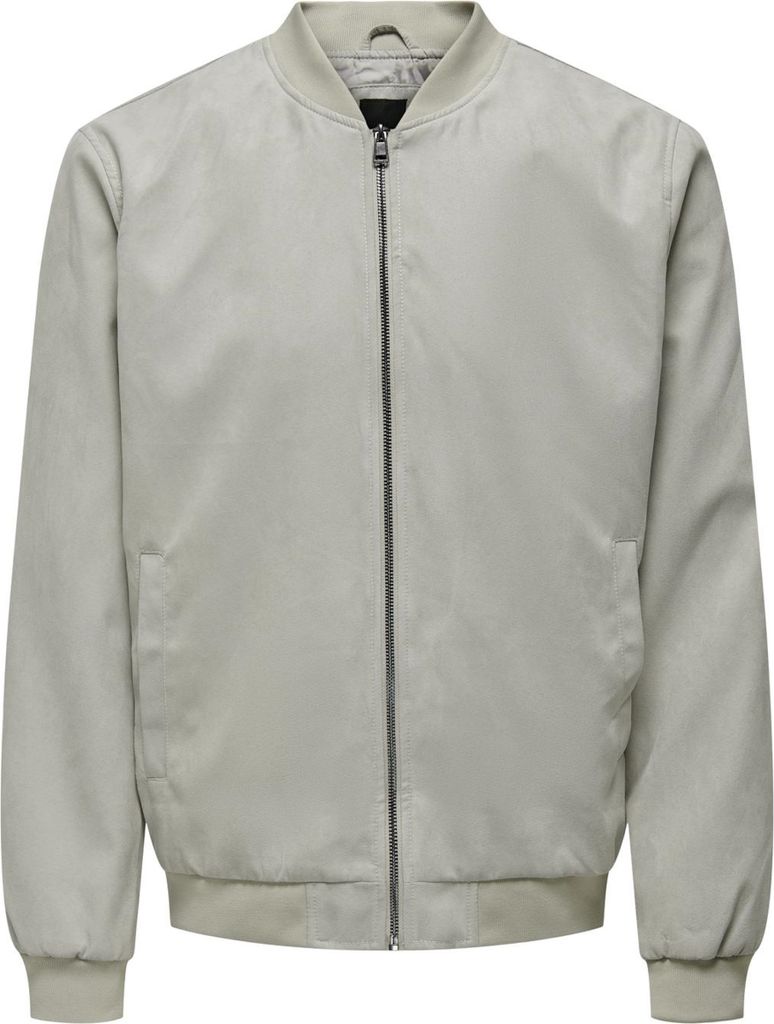 ONLY & SONS Blouson Jacke Velours Design mit Bandkragen Größe: XL