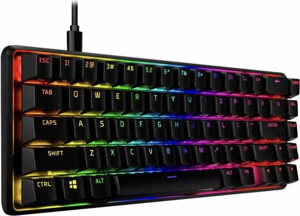 HyperX Alloy Origins 65 Mechanische Gaming-Tastatur, HyperX Aqua-Schalter, Schwarz