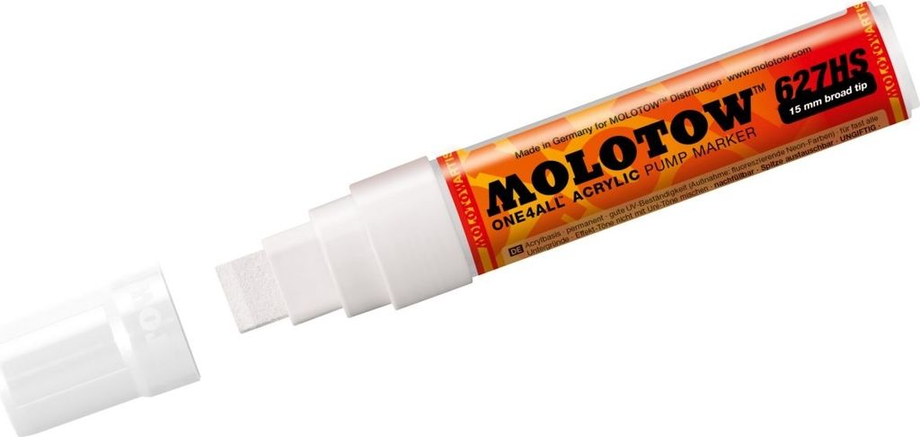 Molotow Acrylmarker ONE4ALL ACRYLIC 627HS 15 mm, Nr. 160, signalweiss