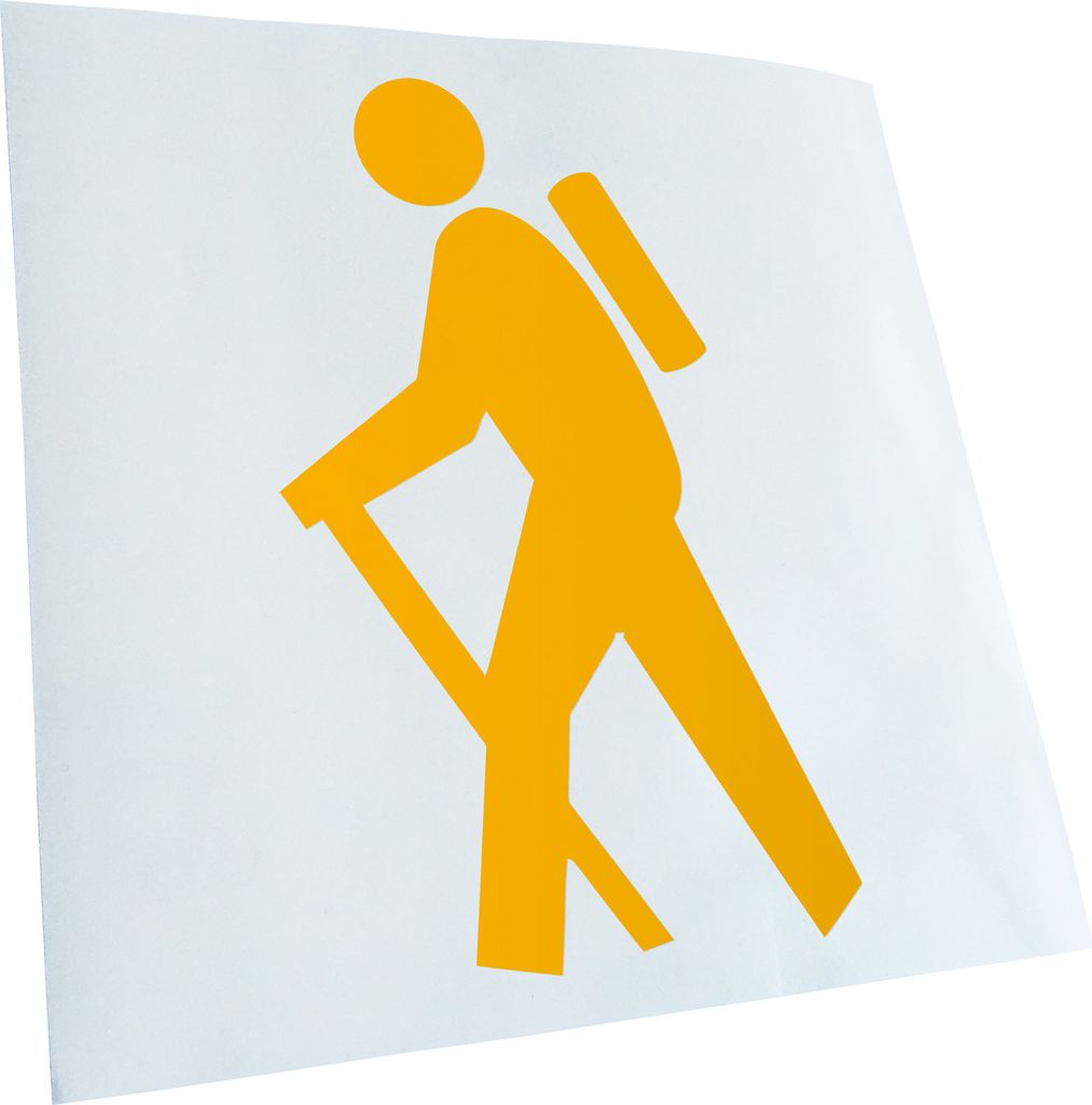 hauptsachebeklebt Kiwistar - Autoaufkleber - Wanderer Piktogramm Heckscheibe - Aufkleber für Auto Kfz Fahrrad, LKW, Truck Mofa