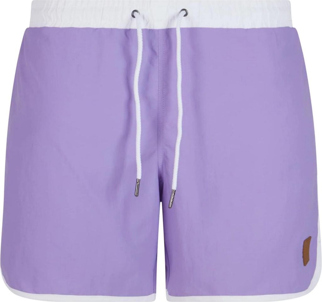 Urban Classics - Badeshorts für Herren TN173 (3XL) (Lavendel/Weiß)