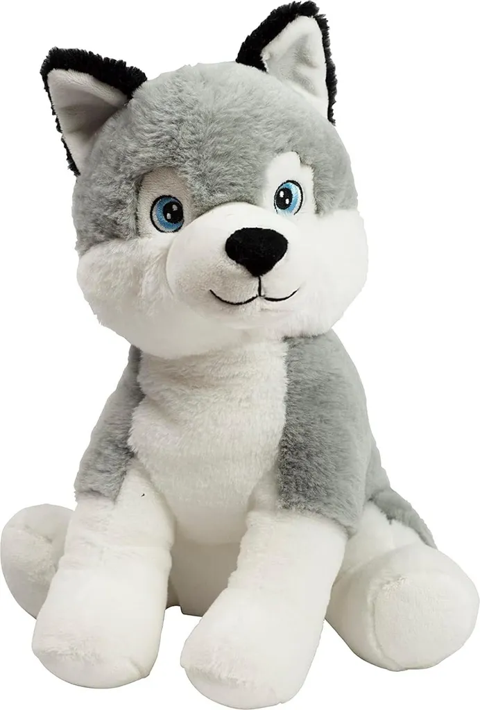 Cale-porte peluche Husky 1 kg - Bloque-porte animal décoratif de 30 cm
