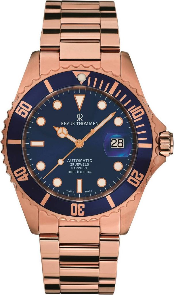 Revue Thommen 17571.2165 XL Diver Automatic blau roségold Herren Uhr NEU