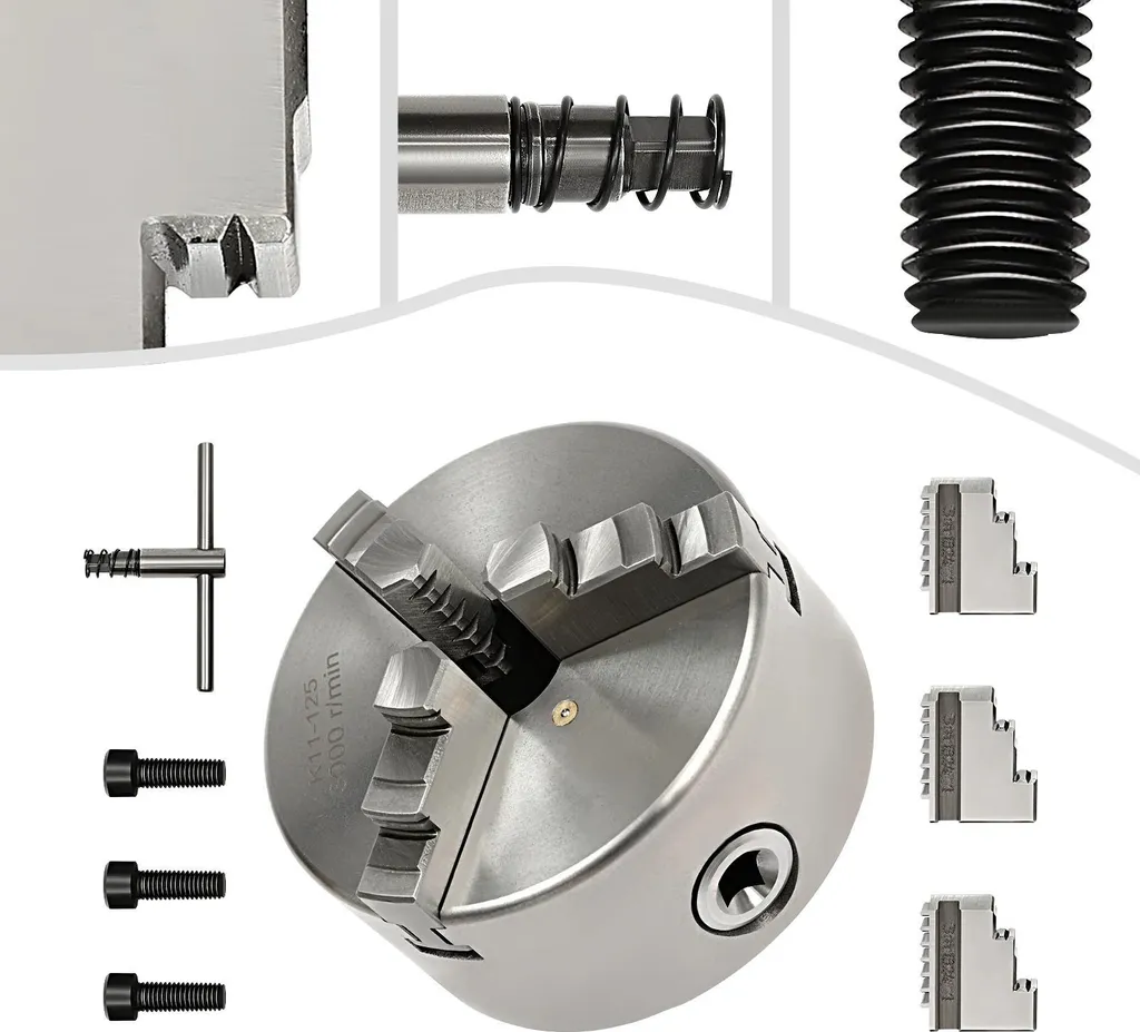 Mandrin 125 mm auto-centrant K11-80 : fixez vos pièces sans effort