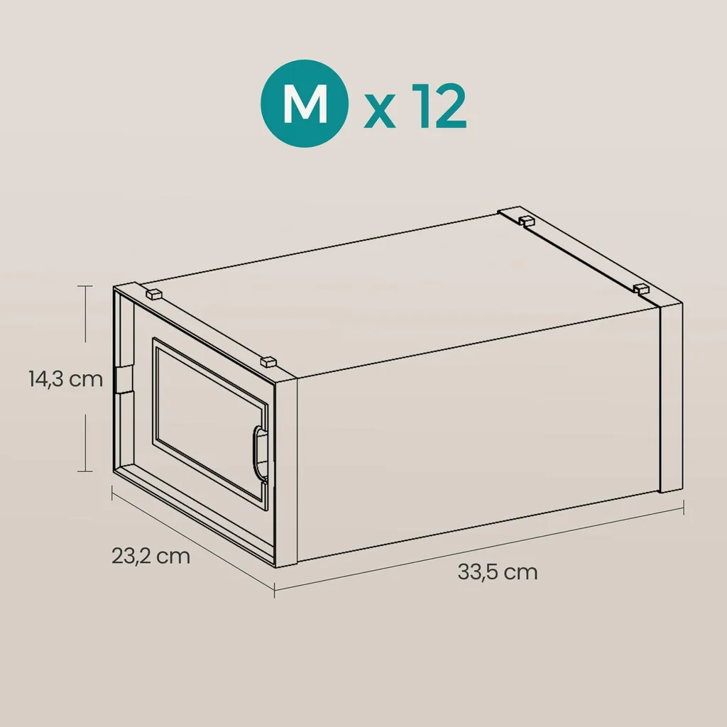 Dites stop au désordre avec ces 12 boîtes à chaussures transparentes 33cm