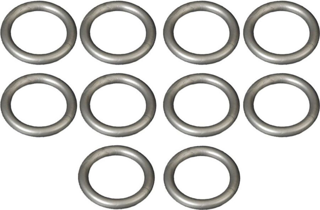 80 Stück Gardinenringe Ringe Stilringe für Gardinenstange 16 / 20 mm mit Faltenlegehaken silber-matt