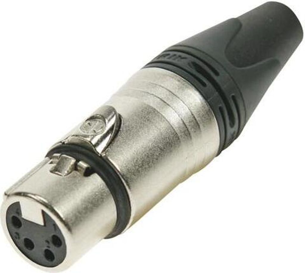 Neutrik - xlr-Kabelstecker, 4-polige Buchse, versilberte Kontakte, vernickeltes Gehäuse