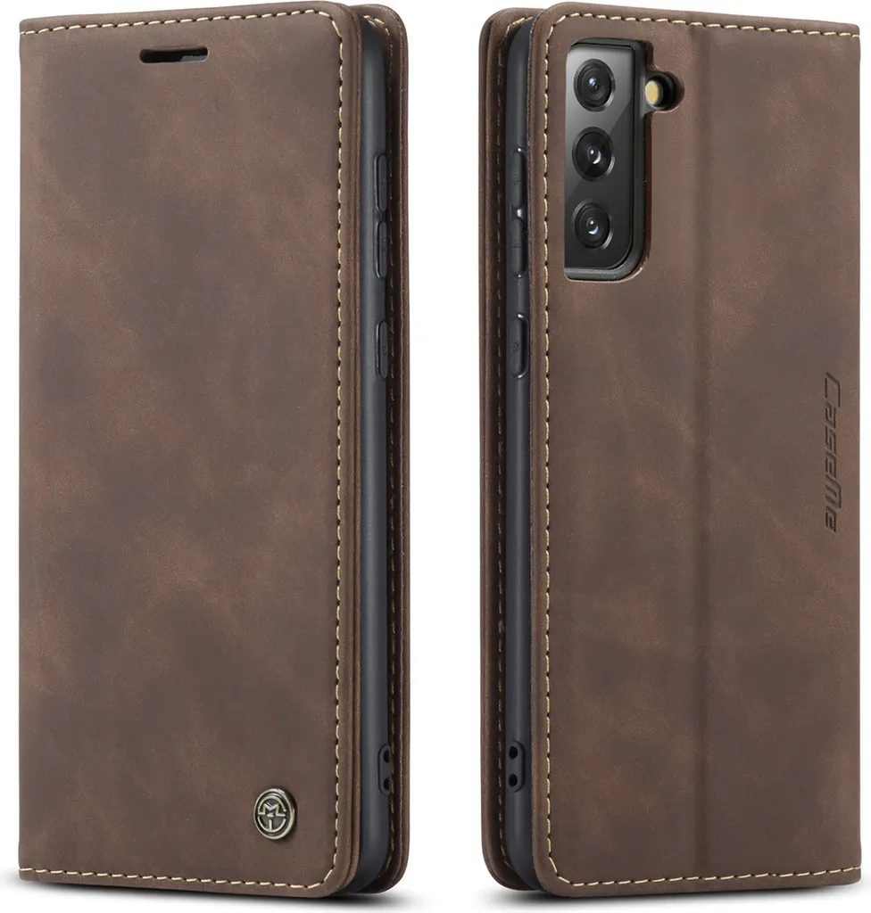 Cover Samsung S21 5G LaimTop Coffee - Protezione Business Retro Slim