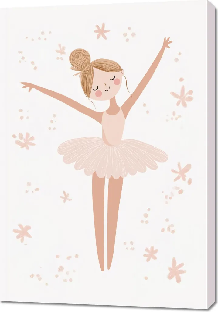 Quadro Dolce Balletto 2 per Bambina | Tela 70x100 Regalo Nascita