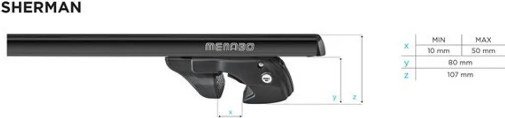 Barre Portatutto Sport Menabo Sherman Black XL Infiniti EX J50 2007+ - 9