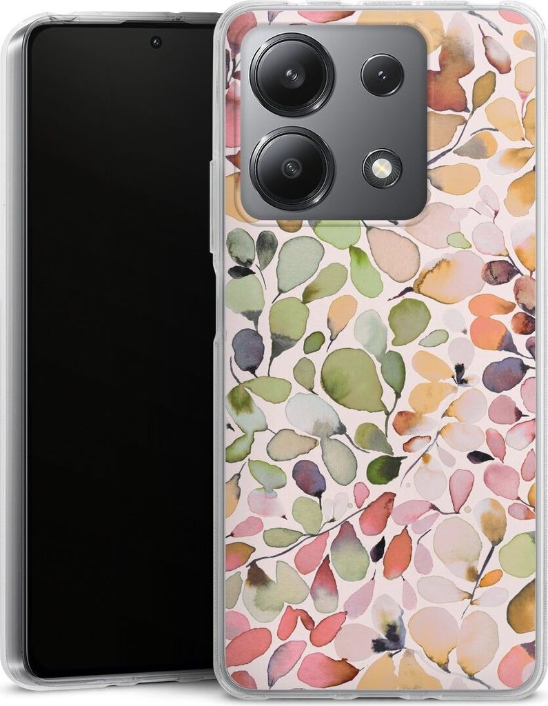 DeinDesign Handyhülle für Xiaomi Redmi Note 13 5G Silikon Hülle Case Smartphone Schutzhülle Muster Pattern Eukalyptus
