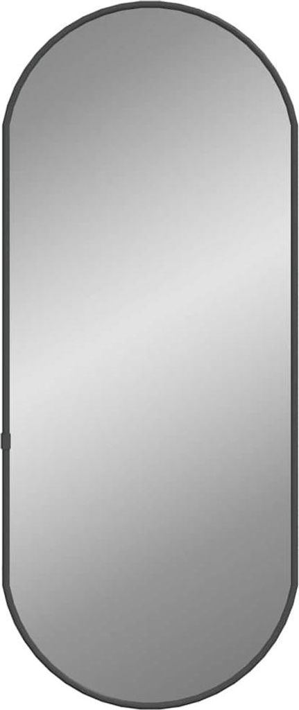 vidaXL Wandspiegel Schwarz 60x25 cm Oval