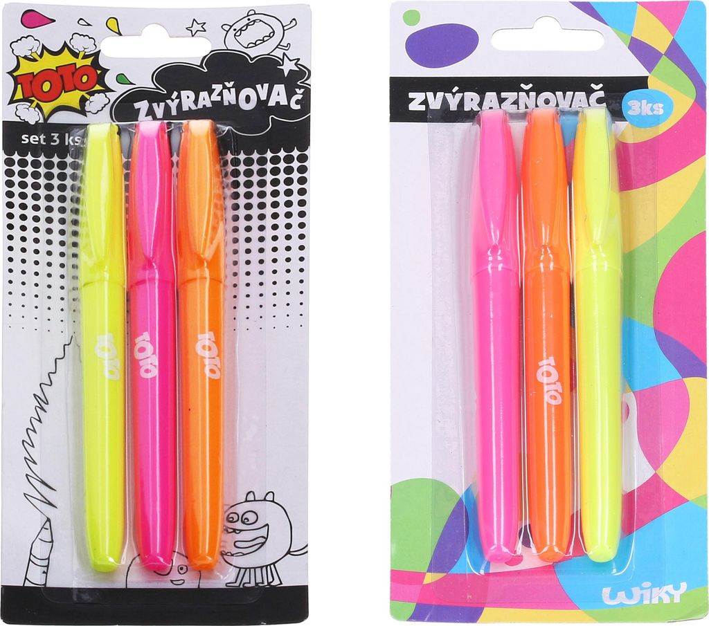 Textmarker-Set, 3 Stück