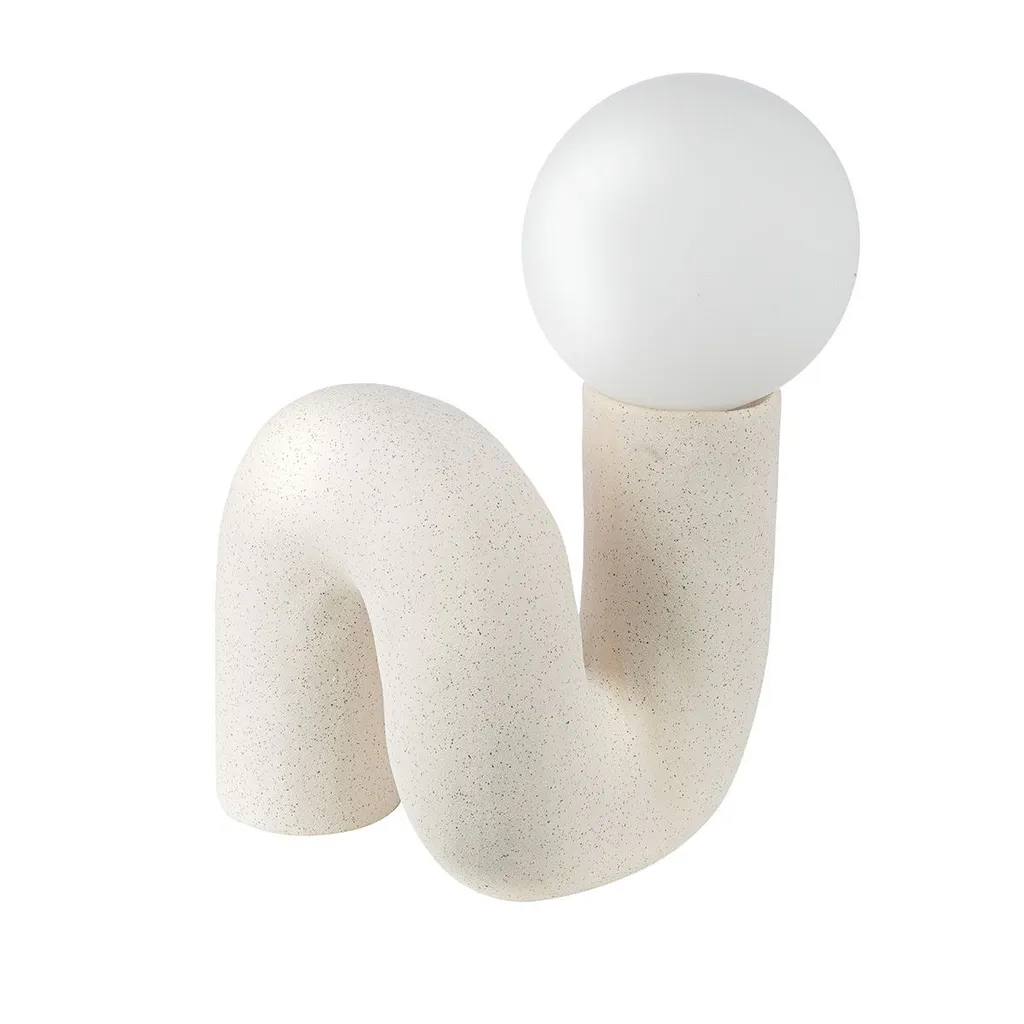 Luminaire d'appoint céramique Otranto Gilde blanc crème pour petit espace