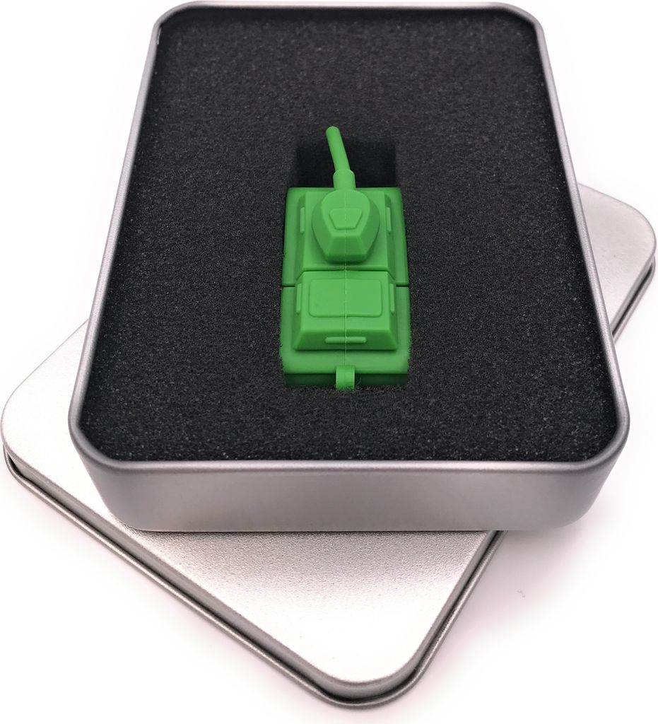 Onwomania Panzer Wagen Armee USB Stick in Alu Geschenkbox 32 GB USB 3.0