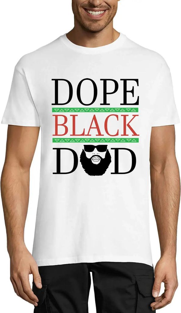 Herren Grafik T-Shirt Dope Black Dad Blm Öko-Verantwortlich Vintage Jahrgang Kurzarm Lustige Druck Geburtstag Geschenk Mann