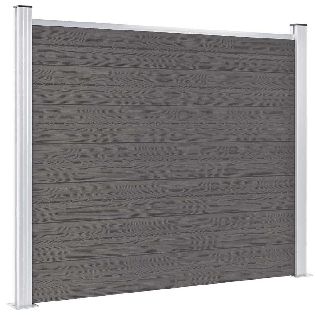 vidaXL Zaunelement WPC 180x146 cm Grau Obrázok produktu 