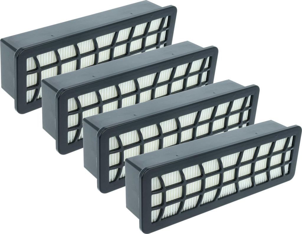 vhbw 4x Staubsaugerfilter kompatibel mit Bosch BWD41720/04, BWD41700/04, BWD41740/04, BWD420HYG/04 Staubsauger - HEPA-Filter Schwarz Weiß