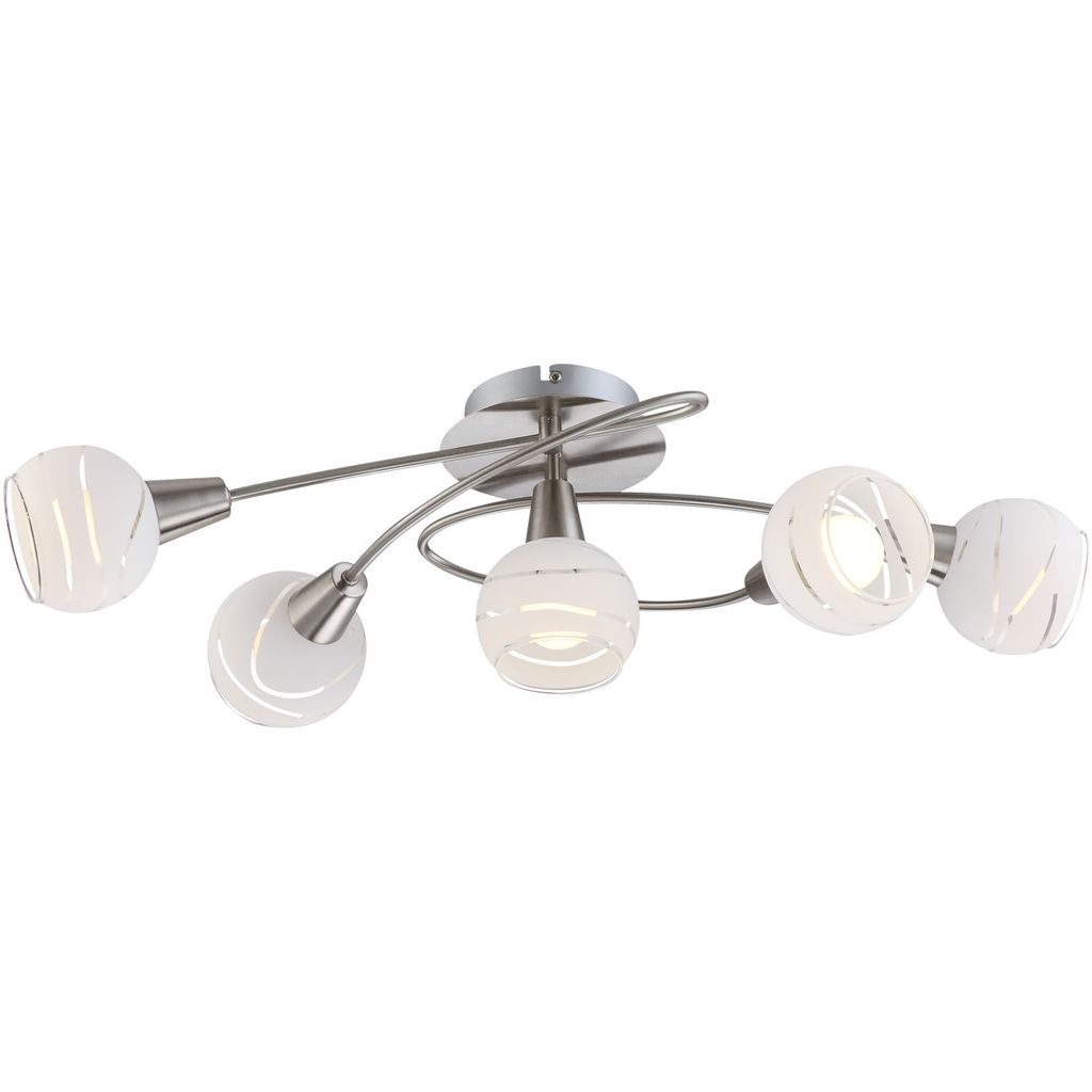 Globo Lighting Deckenleuchte Metall Nickel matt, 5x E14 Produktbild 
