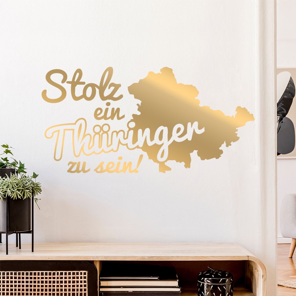 Thüringen Thüringer Stolz Wandtattoo Wandaufkleber Wall Sticker - Dekoration, Küche, Wohnzimmer, Schlafzimmer, Badezimmer